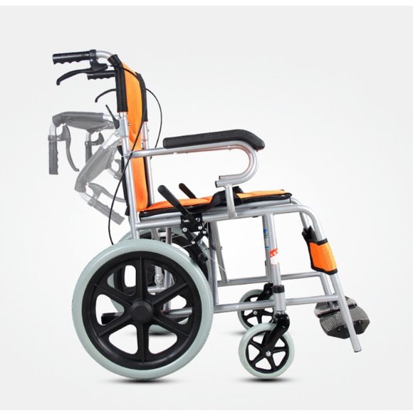 Colorful Lightweight Transport Wheelchair Medical Orthopedic Foldable Portable - Picture 3 of 12
